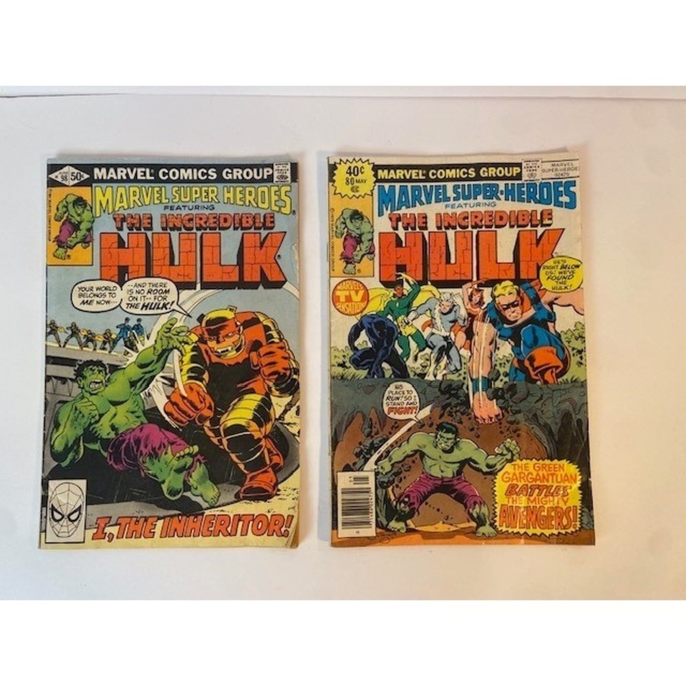 Vintage Marvel Super-Heroes Hulk Comic Book Lot Issues 80 98 1979 1981 Avengers